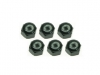 2mm Aluminum Lock Nuts (6 Pcs) - Black