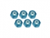 2mm Aluminum Lock Nuts (10 Pcs) - Light Blue