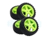 HSP (#06008G) 94107 Wheels 5 Spoke Green 4 pcs