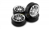HobbySoul 1/10 Drift 5-Spoke Tire Set(4pcs)
