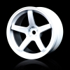 MST (#102018W) White 5 Spokes Wheel (+5) (4P)