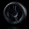 MST (#103020BK) Black Arc Tire w/ 7 Spoke 2 rib Wheels Offset (+3) CS-R (4P)