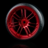 MST (#103020R) Red Arc Tire w/ 7 Spoke 2 rib Wheels Offset (+3) R (4P)