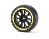 Tamiya (#84242) Medium-Narrow 10-Spoke Wheels Black/Gold Rim