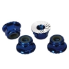 Traxxas (#1747R) 4mm Aluminum Flanged Serrated Nuts 4pcs for 1:10 and 1:16 models Blue