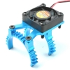 YeahRacing (#ya-0260bu) Super Light Heat Sink (BU) w/Cooling Fan for 540 Motors