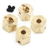 Yeah Racing Brass Hex Adaptor 9mm Offset 7.8g each For 12mm Hex Wheels 4pcs WA-038