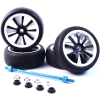 Yeah Racing (#WLS-0002BKS) Aluminum Stylish Spinning Rims (4pcs)
