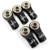 Yeah Racing (#YA-0550BK) Aluminum M3 Rod Ends 5pcs Black