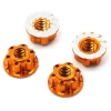Yeah Racing (#YA-0448OR) 4mm Aluminium Wheel Flange Lock Nut 4pcs For RC Car Orange