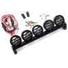 Yeah Racing (#YA-0370BK) 1/10 Aluminum Roof 5 White LED Light Set Black For RC Truck Crawler